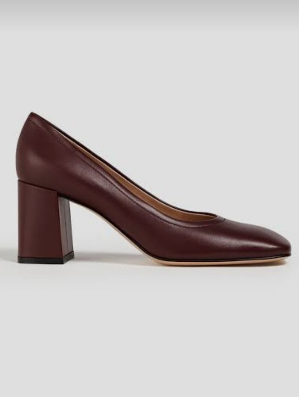 Sergio Rossi | Dark Cherry Block Heel Pumps